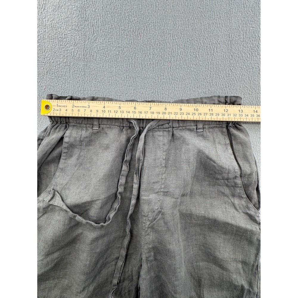 Cloth & Stone Wide Leg Linen Pants XS Gray Paperbag Coastal Grandma Boho Earthy - Picture 9 of 14